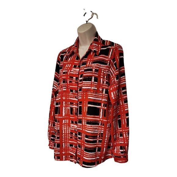 Susan Graver Top Women’s Size US 4 Long Sleeve Button Front Shirt Blouse - Picture 2 of 9